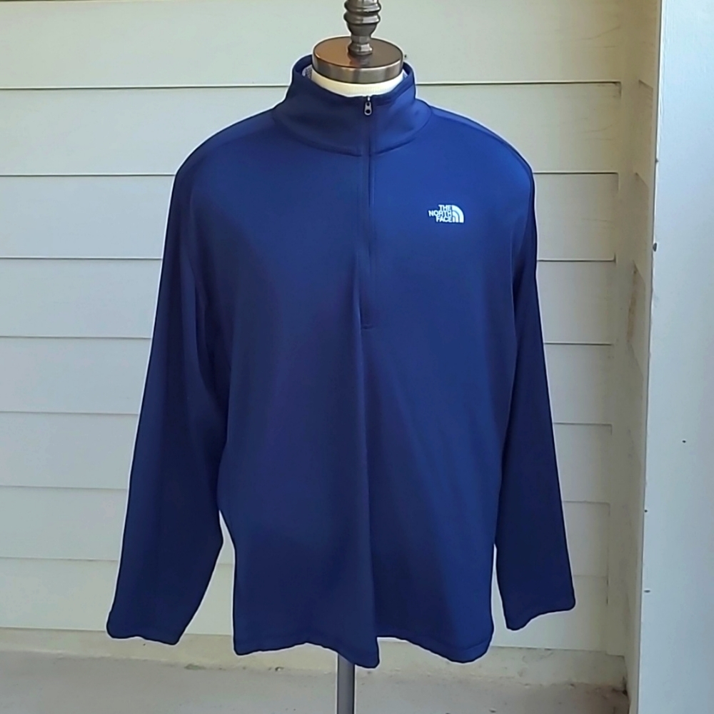 THE NORTH FACE Flashdry Dark Navy Polyester XXL Half Zip Pullover Jacket Sweater